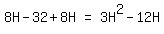 matrix%281%2C3%2C+8H+-+32+%2B+8H%2C+%22=%22%2C+3H%5E2+-+12H%29
