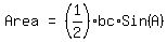 matrix%281%2C3%2C+Area%2C+%22=%22%2C+%281%2F2%29bc+%2A+Sin+%28A%29%29