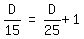 matrix%281%2C3%2C+D%2F15%2C+%22=%22%2C+D%2F25+%2B+1%29