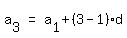 matrix%281%2C3%2C+a%5B3%5D%2C+%22=%22%2C+a%5B1%5D+%2B+%283++-++1%29d%29