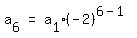 matrix%281%2C3%2C+a%5B6%5D%2C+%22=%22%2C+a%5B1%5D%28-+2%29%5E%286+-+1%29%29