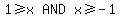 matrix%281%2C3%2C1%3E=x%2CAND%2Cx%3E=-1%29