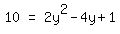 matrix%281%2C3%2C10%2C%22=%22%2C2y%5E2-4y%2B1%29