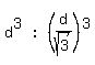 matrix%281%2C3%2Cd%5E3%2C%22%3A%22%2C%28d%2Fsqrt%283%29%29%5E3%29