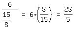 matrix%281%2C5%2C+6%2F%2815%2FS%29%2C+%22=%22%2C+6%28S%2F15%29%2C+%22=%22%2C+2S%2F5%29