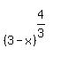 matrix%282%2C1%2C%22%22%2C%283-x%29%5E%284%2F3%29%29