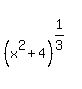 matrix%282%2C1%2C%22%22%2C%28x%5E2+%2B+4%29%5E%281%2F3%29%29