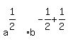 matrix%282%2C1%2C%22%22%2C+a%5E%281%2F2%29b%5E%28-1%2F2%2B1%2F2%29+%29%29