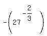 matrix%282%2C1%2C%22%22%2C-%2827%5E%28-2%2F3%29%29%29
