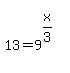matrix%282%2C1%2C%22%22%2C13=9%5E%28x%2F3%29%29