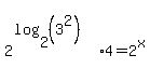 matrix%282%2C1%2C%22%22%2C2%5E%28log%282%2C%283%5E2%29%29%29%2A4=2%5Ex%29