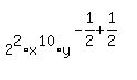 matrix%282%2C1%2C%22%22%2C2%5E2%2Ax%5E10%2Ay%5E%28-1%2F2%2B1%2F2%29++%29