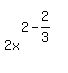 matrix%282%2C1%2C%22%22%2C2x%5E%282-2%2F3%29%29