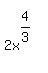 matrix%282%2C1%2C%22%22%2C2x%5E%284%2F3%29%29