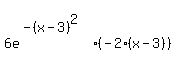 matrix%282%2C1%2C%22%22%2C6e%5E%28-%28x-3%29%5E2%29%2A%28-2%28x-3%29%29%29