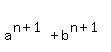 matrix%282%2C1%2C%22%22%2Ca%5E%28n%2B1%29+%2B+b%5E%28n%2B1%29%29+