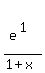 matrix%282%2C1%2C%22%22%2Ce%5E%281%29%2F%281%2Bx%29%29