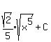 matrix%282%2C1%2C%22%22%2Cexpr%28sqrt%282%29%2F5%29sqrt%28x%5E5%29%2BC%29