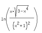 matrix%282%2C1%2C%22%22%2Cln%28+++%28x%2Asqrt%283-x%5E4%29%29%2F%28x%5E2%2B1%29%5E2%29++%29