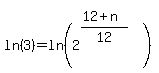 matrix%282%2C1%2C%22%22%2Cln%283%29=ln%282%5E%28%2812%2Bn%29%2F12%29%29%29