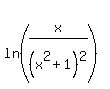 matrix%282%2C1%2C%22%22%2Cln%28x%2F%28x%5E2%2B1%29%5E2%29%29