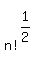 matrix%282%2C1%2C%22%22%2Cn%21%5E%281%2F2%29%29