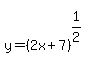 matrix%282%2C1%2C%22%22%2Cy=%282x%2B7%29%5E%281%2F2%29%29
