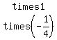 matrix%282%2C1%2C%22times+1%22%2C+times+%28-1%2F4%29%29