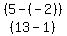 matrix%282%2C1%2C%285-%28-2%29%29%2C%2813-1%29%29