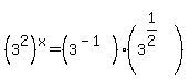 matrix%282%2C1%2C+%22+%22%2C+%283%5E2%29%5Ex+=+%283%5E%28-+1%29%29%283%5E%281%2F2%29%29%29