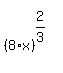 matrix%282%2C1%2C+%22+%22%2C+%288+%2A+x%29%5E%282%2F3%29%29