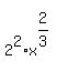 matrix%282%2C1%2C+%22+%22%2C+2%5E2+%2A+x%5E%282%2F3%29%29