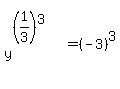 matrix%282%2C1%2C+%22+%22%2C+y%5E%28%281%2F3%29%5E3%29%29+=+%28-+3%29%5E3