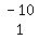 matrix%282%2C1%2C-10%2C1%29