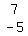 matrix%282%2C1%2C7%2C-5%29