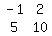 matrix%282%2C2%2C-1%2C2%2C%0D%0A5%2C10%29