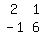 matrix%282%2C2%2C2%2C1%2C-1%2C6%29