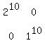 matrix%282%2C2%2C2%5E10%2C0%2C0%2C1%5E10%29