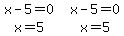 matrix%282%2C3%2C%0D%0Ax-5=0%2C%22++++++%22%2Cx-5=0%2C%0D%0A++x=5%2C%22++++++%22%2Cx=5%29