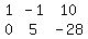 matrix%282%2C3%2C1%2C-1%2C10%2C0%2C5%2C-28%29