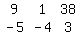 matrix%282%2C3%2C9%2C1%2C38%2C-5%2C-4%2C3%29