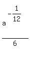 matrix%283%2C1%2C%22%22%2Ca%5E%28-1%2F12%29%2F6%2C%22%22%29++