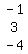 matrix%283%2C1%2C-1%2C3%2C-4%29