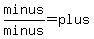 \"minus%2Fminus=plus\"