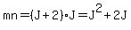 mn=%28J%2B2%29J=J%5E2%2B2J