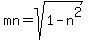 mn=sqrt%281-n%5E2%29