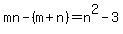 mn-%28m%2Bn%29=+n%5E2-3