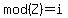 mod%28Z%29=i