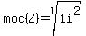 mod%28Z%29=sqrt%28+1i%5E2%29