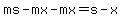 ms-mx-mx=s-x